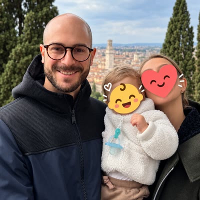 Paolo Caruso con la sua famiglia